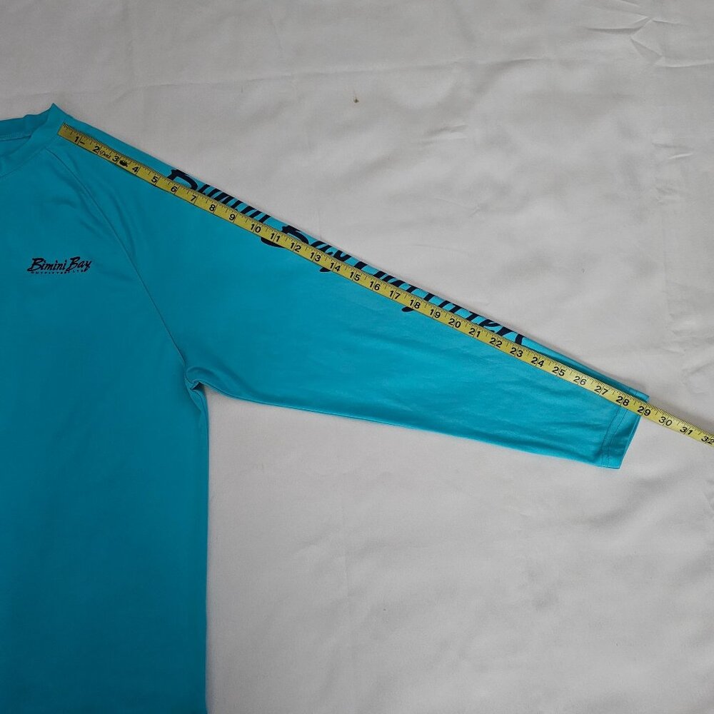 Bimini Bay Outfitters Dive Blue Hook M' Long Sleeve Performance Shirt Sz Medium - Picture 10 of 10